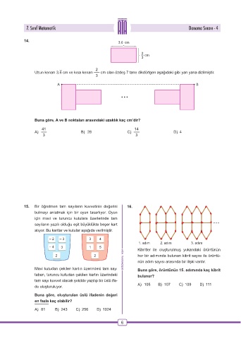 Page 31 - ATA YAYINCILIK 7. Sınıf 18 Deneme Matematik