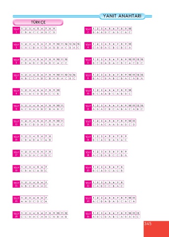 Page 345 Ata Yayincilik 3 Sinif Afacan Soru Bankasi