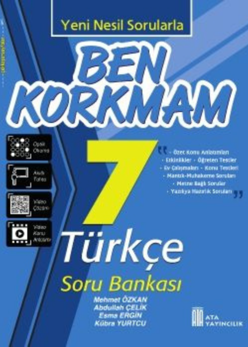 7. Sınıf Ben Korkmam Türkçe Soru Bankası Kapak Resmi