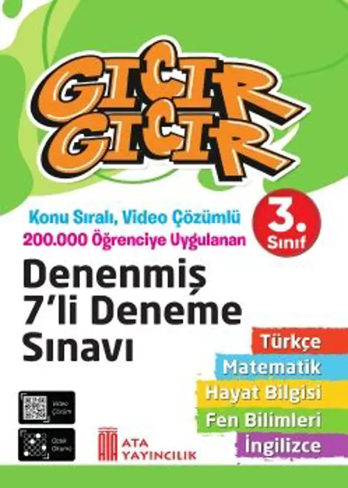 3. Sınıf Gıcır Gıcır Denenmiş 7' li Deneme Sınavı Kapak Resmi