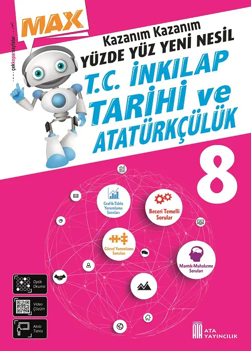 8. Sınıf T.C İnkılap Tarihi ve Atatürkçülük Max Soru Bankası Kapak Resmi