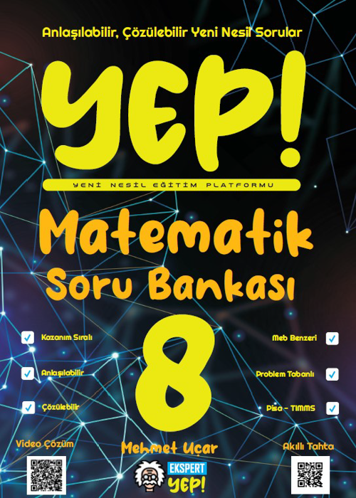 8. Sınıf Ekspert YEP Matematik Soru Bankası Kapak Resmi