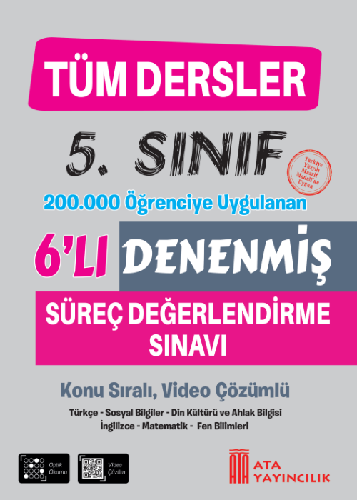 5. Sınıf 6'lı Denenmiş Süreç Değerlendirme Sınavı Kapak Resmi