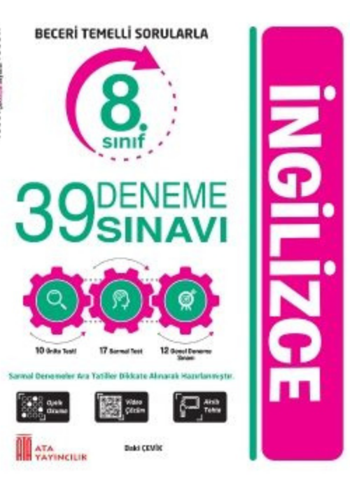 8. Sınıf 39 Deneme Sınavı İngilizce Kapak Resmi