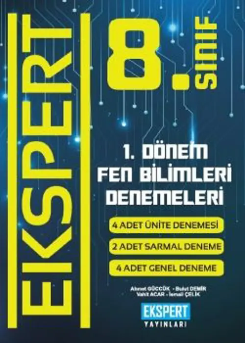 8. Sınıf Ekspert 1. Dönem Fen Bilimleri Denemeleri Kapak Resmi