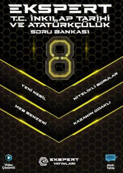 8. Sınıf Ekspert T.C. İnkılap Tarihi ve Atatürkçülük Soru Bankası Kapak Resmi