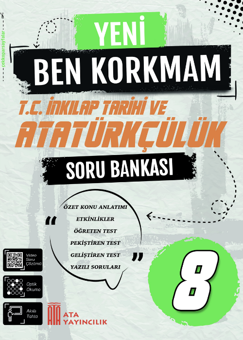 8. Sınıf Yeni Ben Korkmam T.C. İnkılap Tarihi ve Atatürkçülük Soru Bankası Kapak Resmi