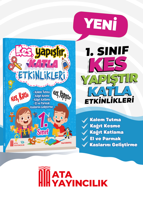 1. Sınıf Kes Yapıştır Katla Etkinlikleri Kapak Resmi