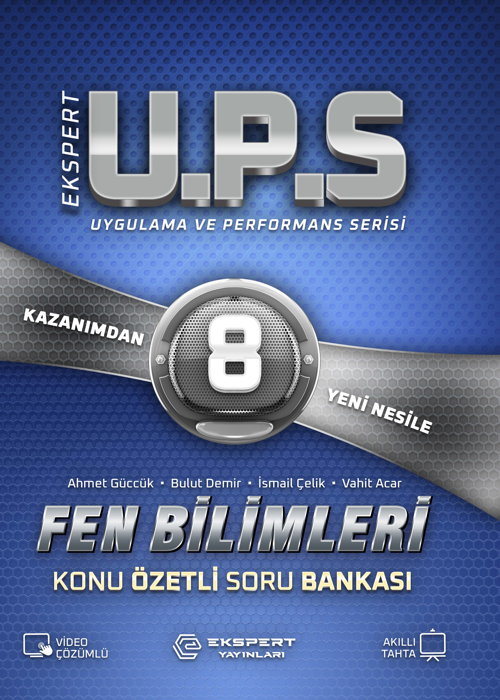 8. Sınıf Ekspert U.P.S Fen Bilimleri Konu Özetli Soru Bankası Kapak Resmi