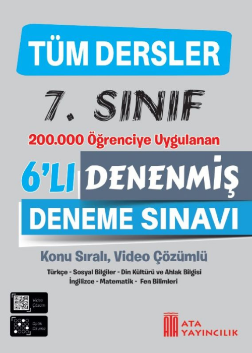 7. Sınıf Tüm Dersler 6'lı Denenmiş Deneme Sınavı Kapak Resmi