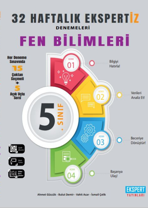 5. Sınıf Ekspert 32 Haftalık Ekspertiz Deneleri Fen Bilimleri Kapak Resmi