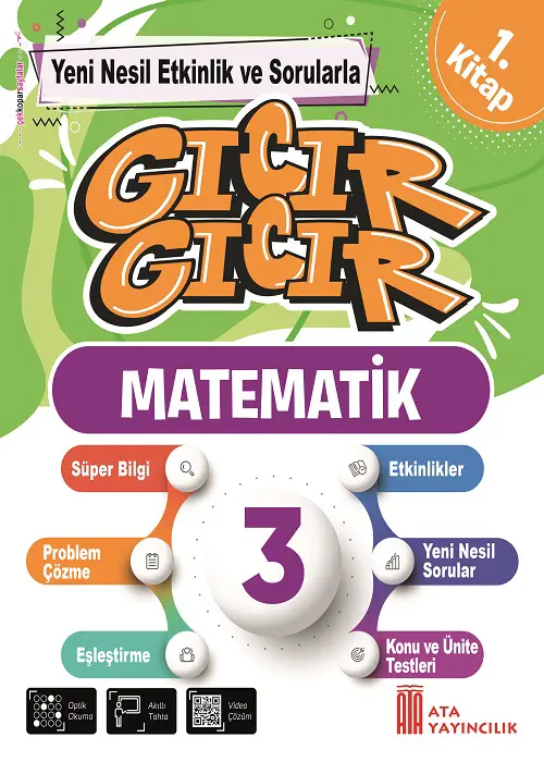 3. Sınıf Gıcır Gıcır Matematik 1. Kitap Kapak Resmi